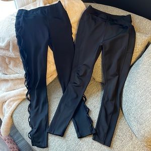 2 pair black POP Fit pocket leggings